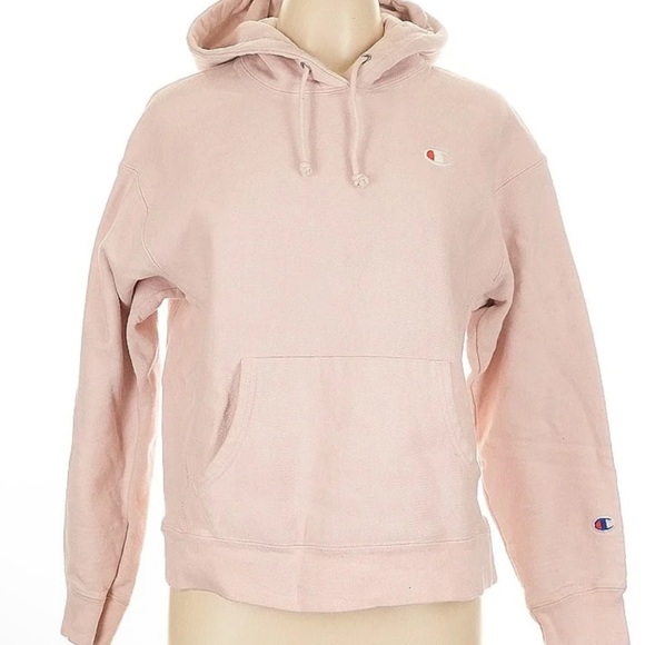 CHAMPION REVERSE WEAVE BETTER THAN EVER HOODED SWEATSHIRT SIZE L PINK cotton - Picture 1 of 11
